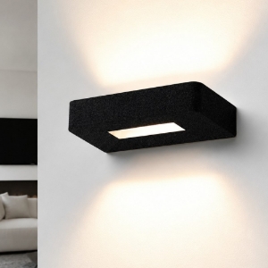 Applique moderna 18 cm nera led 20w cct 3000k 4000k biemissione