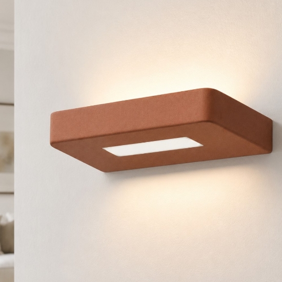 Applique moderna rame metacrilato bianco led 20w cct 3000k 4000k ip20 biemissione