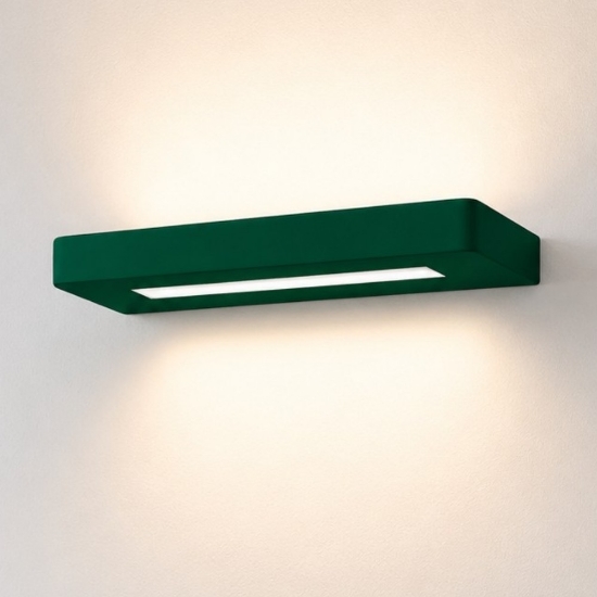 Applique led 28w cct 3000k 4000k  moderna verde bosco design