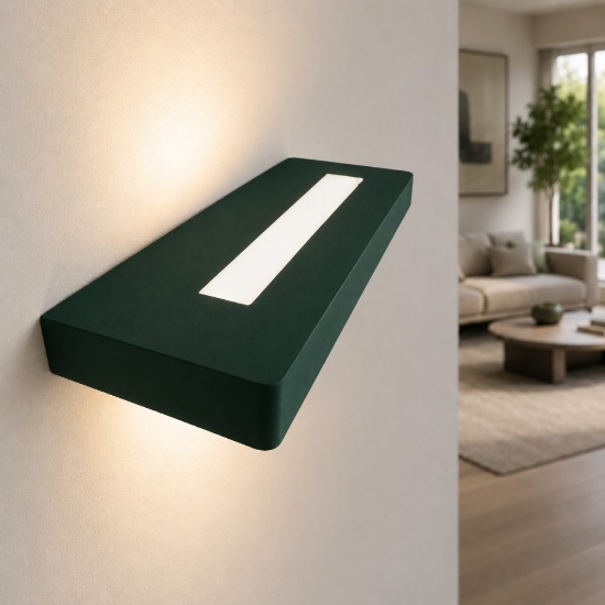 Applique led 28w cct 3000k 4000k  moderna verde bosco design