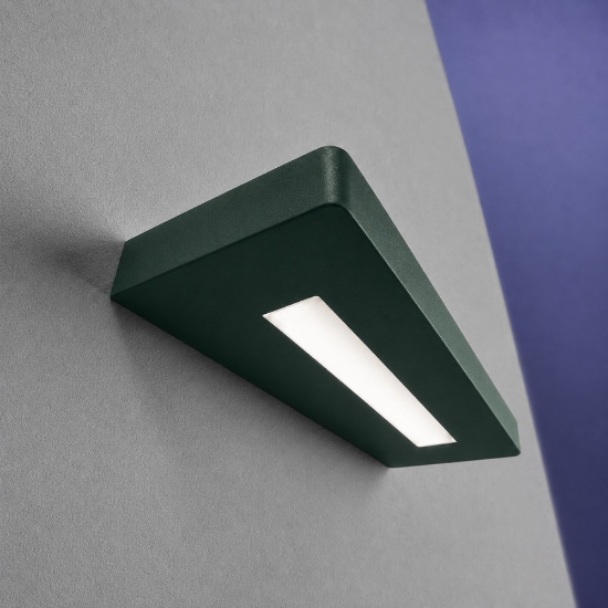 Applique led 28w cct 3000k 4000k  moderna verde bosco design