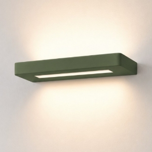 Applique led 28w cct 3000k 4000k moderna verde salvia biemissione 30 cm