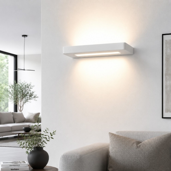 Applique led 28w cct 3000k 4000k  30 cm moderna bianca da parete per interno