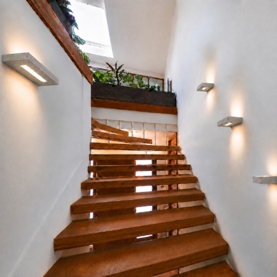 Applique led 28w cct 3000k 4000k 30 cm moderna effetto muro biemissione per interno