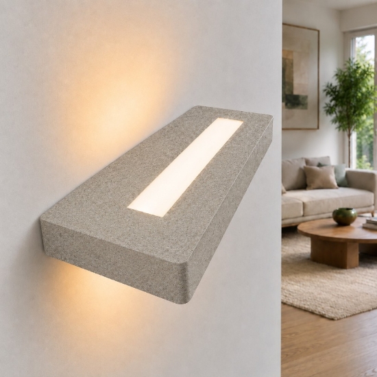 Applique led 28w cct 3000k 4000k 30 cm moderna effetto muro biemissione per interno