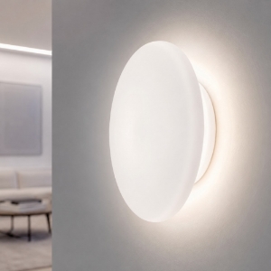 Applique moderna vetro bianco led 30w 2700k dynamic stilnovo