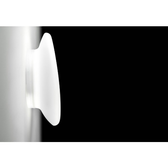 Applique moderna vetro bianco led 30w 2700k dynamic stilnovo