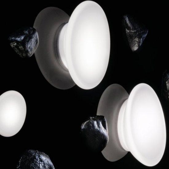 Applique moderna vetro bianco led 30w 2700k dynamic stilnovo