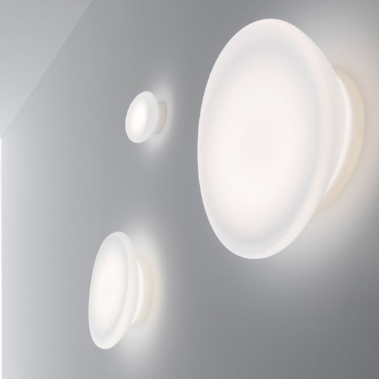 Applique moderna vetro bianco led 30w 2700k dynamic stilnovo