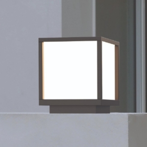 Lampada da appoggio per esterno cubo antracite