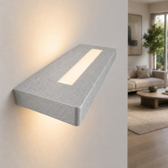 Applique led 28w cct 3000k 4000k moderna biemissione decoro foglia argento 30 cm