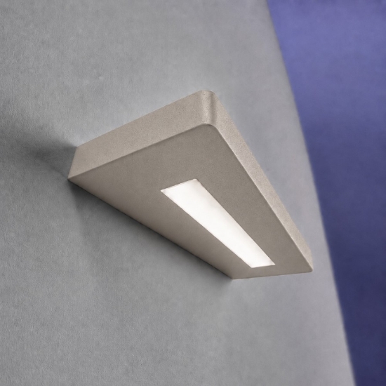 Applique led 28w cct 3000k 4000k 30 cm design moderna tortora biemissione
