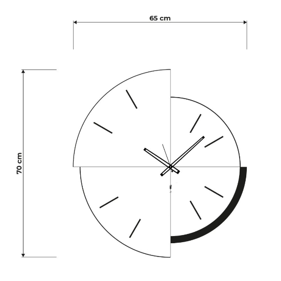 Orologio rotondo da parete moderno effetto specchio rosa e rame 65x70 cm