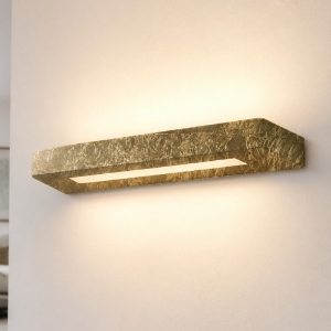 Applique led 28w cct 3000k 4000k moderna da parete decoro foglia oro luce biemissione