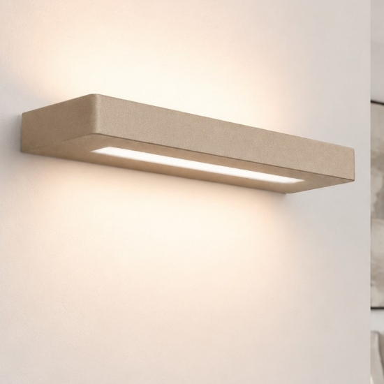 Applique led 28w cct 3000k 4000k moderna oro opaco biemissione 30 cm