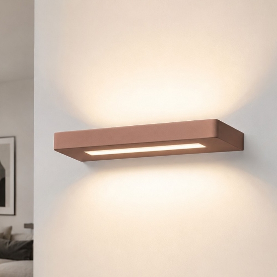 Applique pesca led 28w cct 3000k 4000k luce biemissione 30 cm moderna per interno