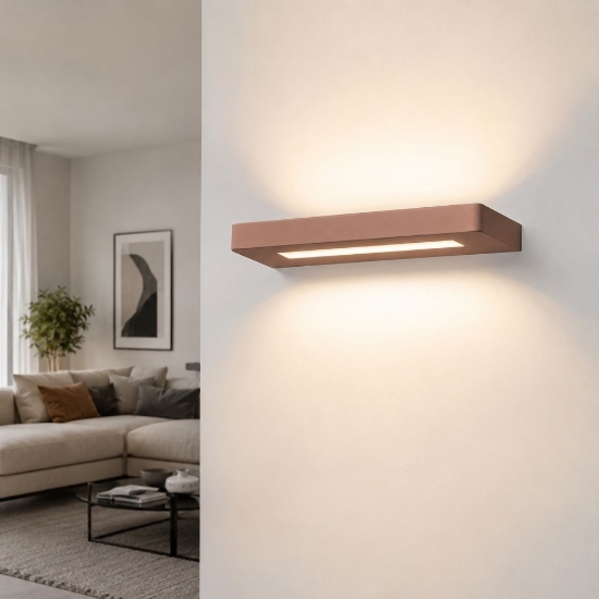 Applique pesca led 28w cct 3000k 4000k luce biemissione 30 cm moderna per interno