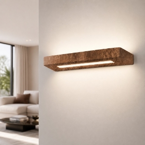 Applique led 28w cct 3000k 4000k moderna 30 cm decoro foglia rame biemissione