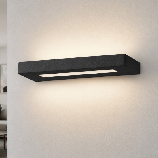 Applique antracite led 28w cct 3000k 4000k moderna biemissione per interno