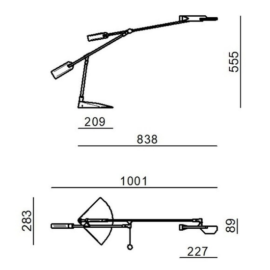 Halley stilnovo lampada da tavolo moderna led 3000k dimmerabile touchless