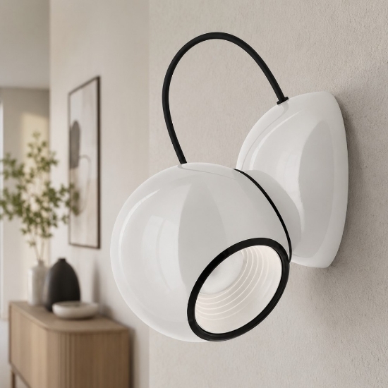 Gravitino stilnovo applique moderna bianca dimmerabile led 11w 3000k