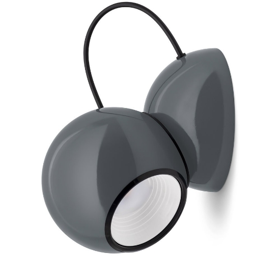 Applique moderna grigio trasparente led 11w 3000k gravitino stilnovo