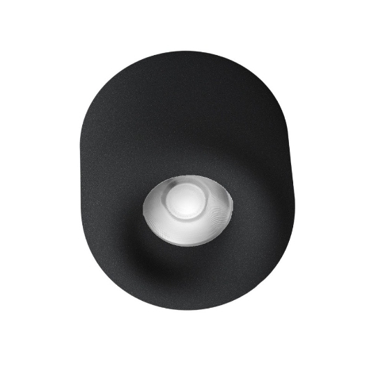 Faretto moderno da soffitto antracite tondo led 10w cct 3000k 4000k ip44