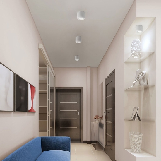 Faretto moderno da soffitto antracite tondo led 10w cct 3000k 4000k ip44