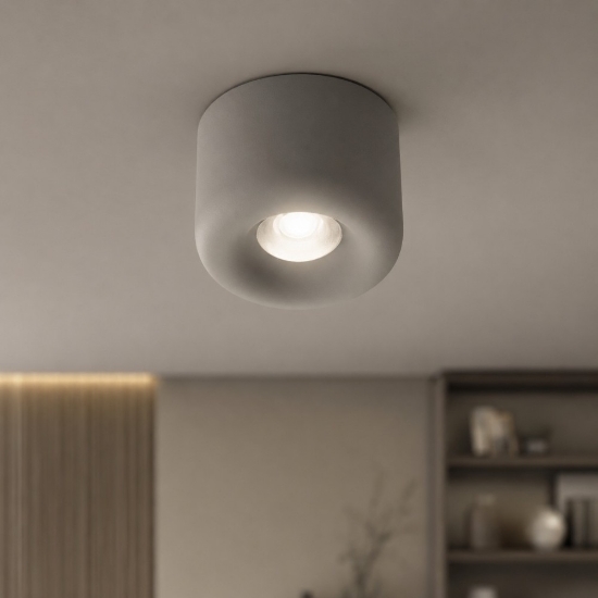 Faretto led 10w cct 3000k 4000k tortora moderno da soffitto ip44