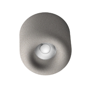 Faretto moderno da soffitto effetto muro tondo led 10w cct 3000k 4000k ip44