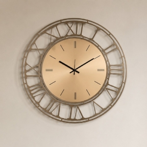 Orologio da parete moderno rotondo effetto ottone 70cm