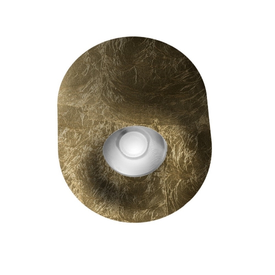 Faretto plafone da soffitto moderno decoro foglia oro led 10w 3000k 4000k ip44