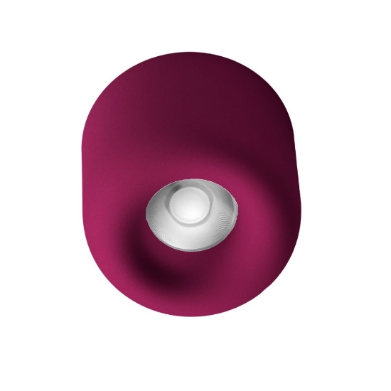 Faretto a plafone da soffitto moderno magenta led 10w cct 3000k 4000k ip44