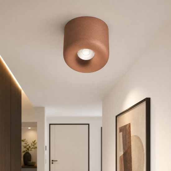 Faretto led 10w cct 3000k 4000k da soffitto moderno rame ip44