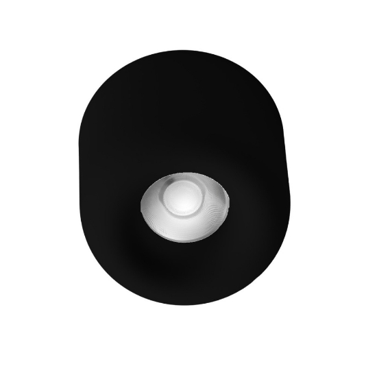 Faretto da soffitto design moderno nero tondo led 10w cct 3000k 4000k ip44