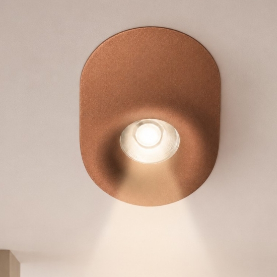 Faretto moderno da soffitto tondo rame led 10w 3000k 4000k ip44