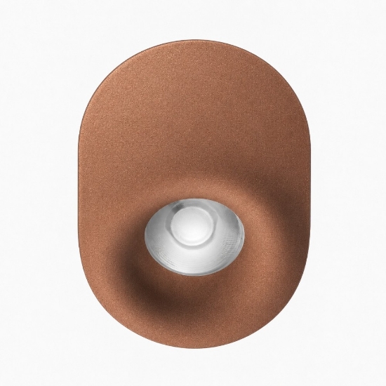Faretto moderno da soffitto tondo rame led 10w 3000k 4000k ip44