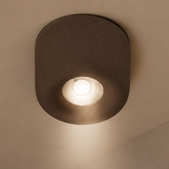 Faretto da soffitto design moderno ruggine led 10w cct 3000k 4000k  ip44