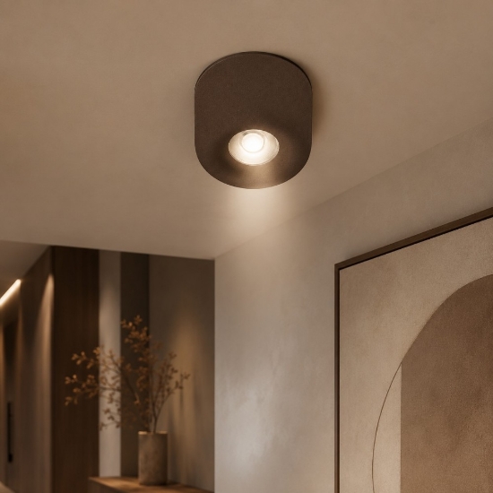 Faretto da soffitto design moderno ruggine led 10w cct 3000k 4000k  ip44