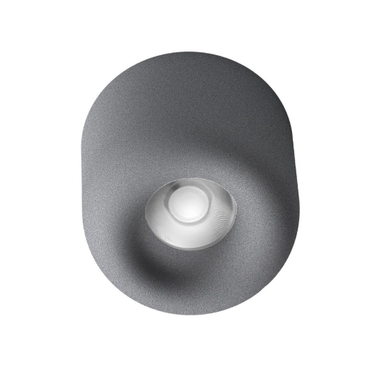 Faretto moderno da soffitto grigio perla led 10w cct 3000k 4000k ip44