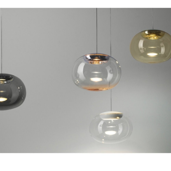 La mariee stilnovo lampada a sospensione design oro vetro dimmerabile led 3000k
