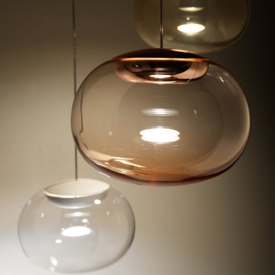 La mariee stilnovo lampada a sospensione design oro vetro dimmerabile led 3000k