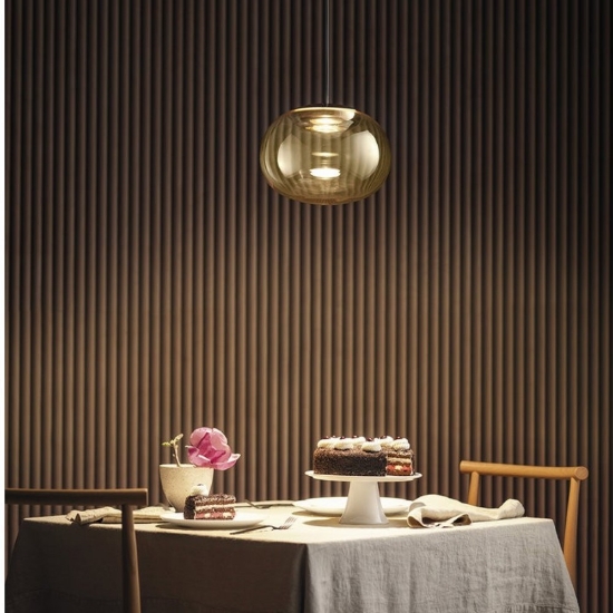 La mariee stilnovo lampada a sospensione design oro vetro dimmerabile led 3000k