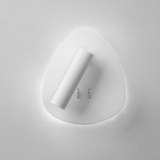 Applique da comodino moderna bianca doppia luce spot orientabile led 6w 3w 3000k per camera da letto