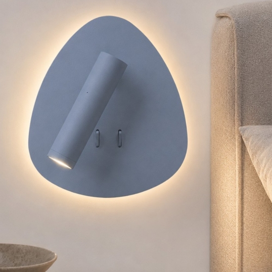 Applique carta da zucchero da comodino led 6w 3w 3000k orientabile con interruttore per camera da letto