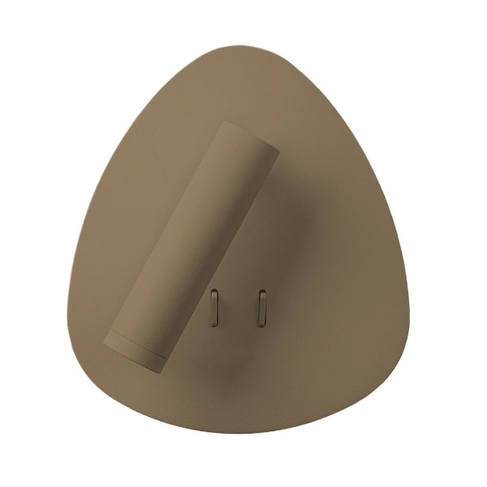 Applique da comodino camera da letto sabbia bagnata orientabile led 6+3w 3000k doppio interruttore