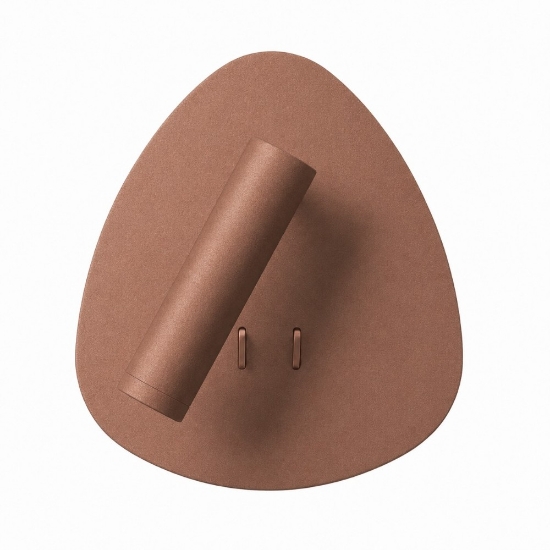 Applique camera da letto da comodino rame opaco led 6w 3w 3000k luce orientabile