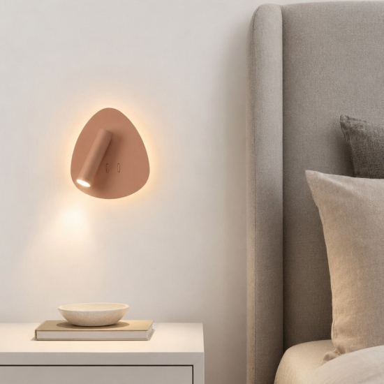 Applique da comodino pesca doppia luce led 6+3w 3000k per camera da letto moderna