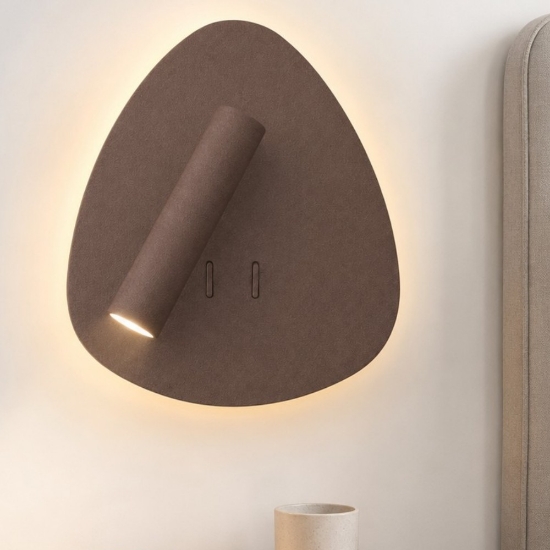 Applique da comodino ruggine led 6w 3w 3000k orientabile per camera da letto moderna