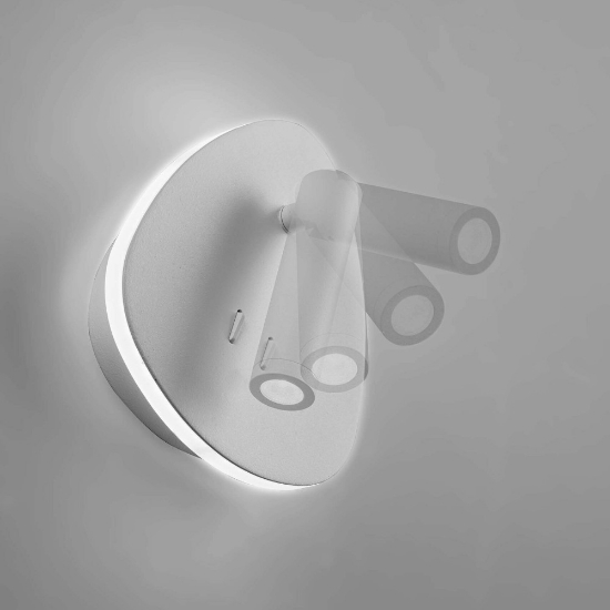 Applique carta da zucchero da comodino led 6w 3w 3000k orientabile con interruttore per camera da letto